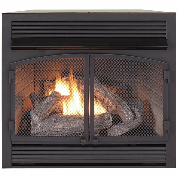 Duluth Forge Dual Fuel Ventless Gas Fireplace Insert - 32,000 Btu, T-Stat Cont FDF400T-ZC